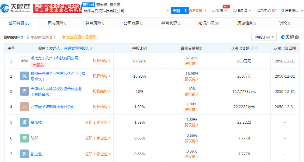 字節跳動子公司入股杭州宅兜兜科技，家居智能或迎新局